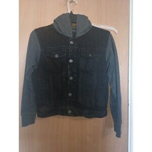 Ring of Fire Kids Grey Denim Button Up Jacket - Size Large